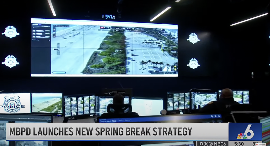 Screenshot showing a drone giving an aerial view.